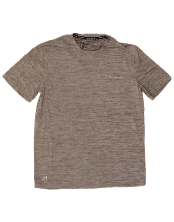 Camiseta masculina EDDIE BAUER pequena cinza manchada