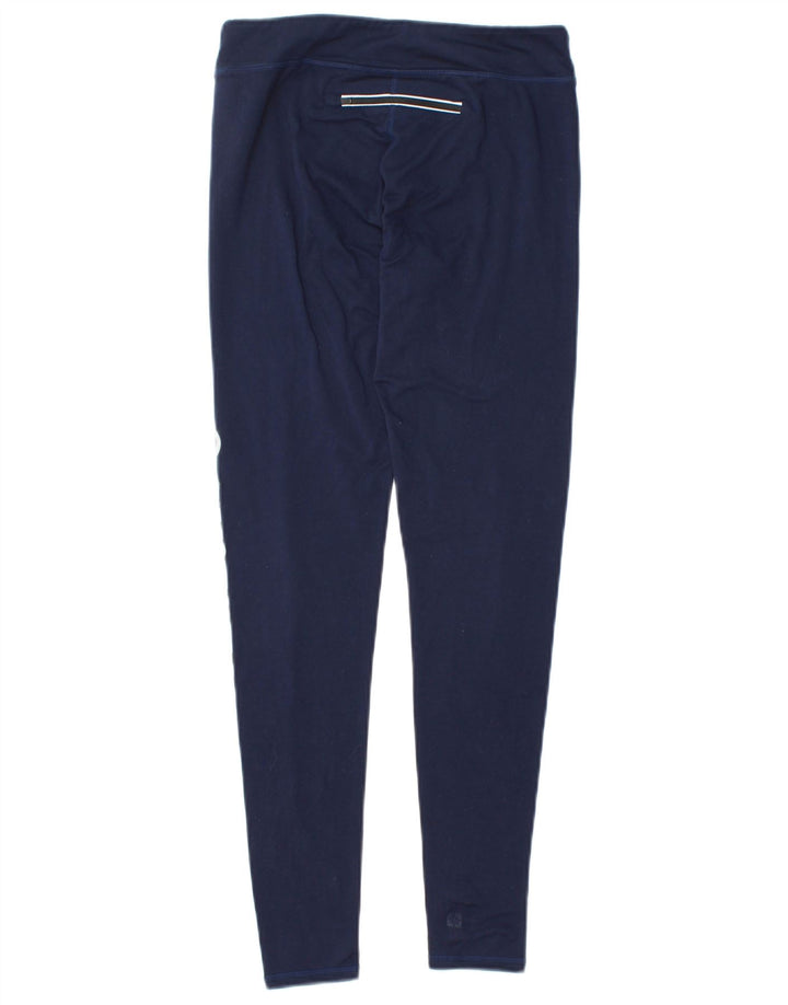 SUPERDRY Womens Graphic Leggings UK 4 XS  Navy Blue Polyester