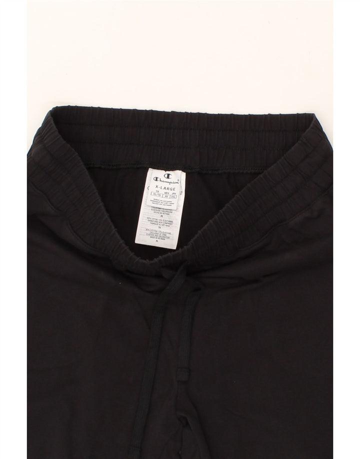 CHAMPION Womens Capri Tracksuit Trousers UK 18 XL Black Cotton Vintage Champion and Second-Hand Champion from Messina Hembry 