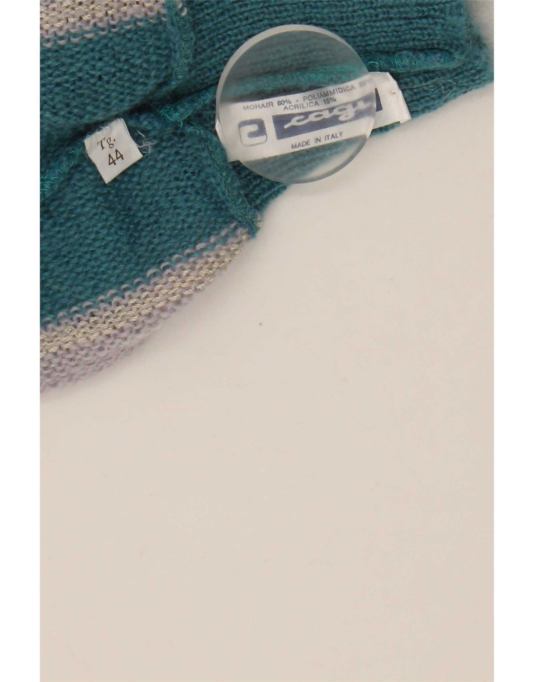 Suéter feminino Cagi com gola redonda IT 44 bloco colorido médio multicolorido