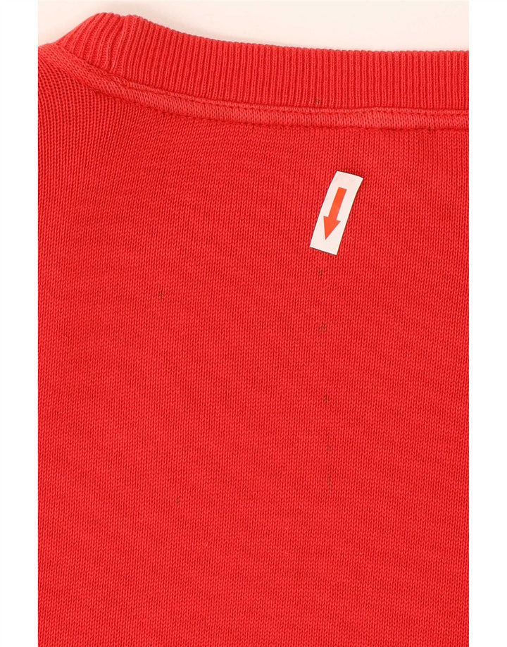 Suéter masculino Paul & Shark com gola redonda, grande algodão vermelho