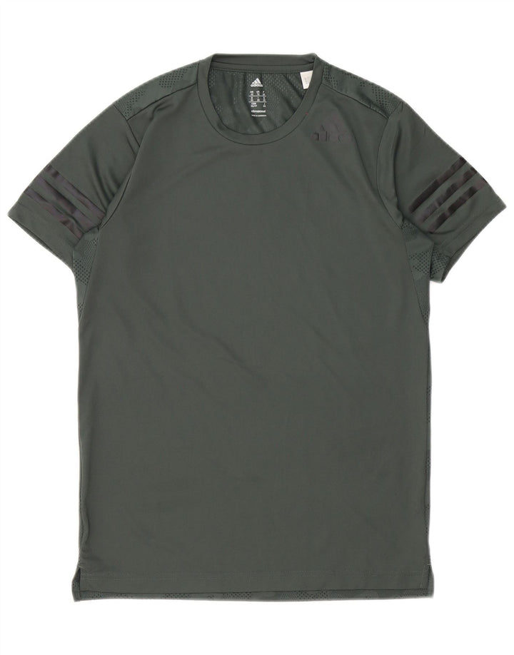 Adidas Mens Climacool Camiseta Top XS Verde Camuflagem Poliéster