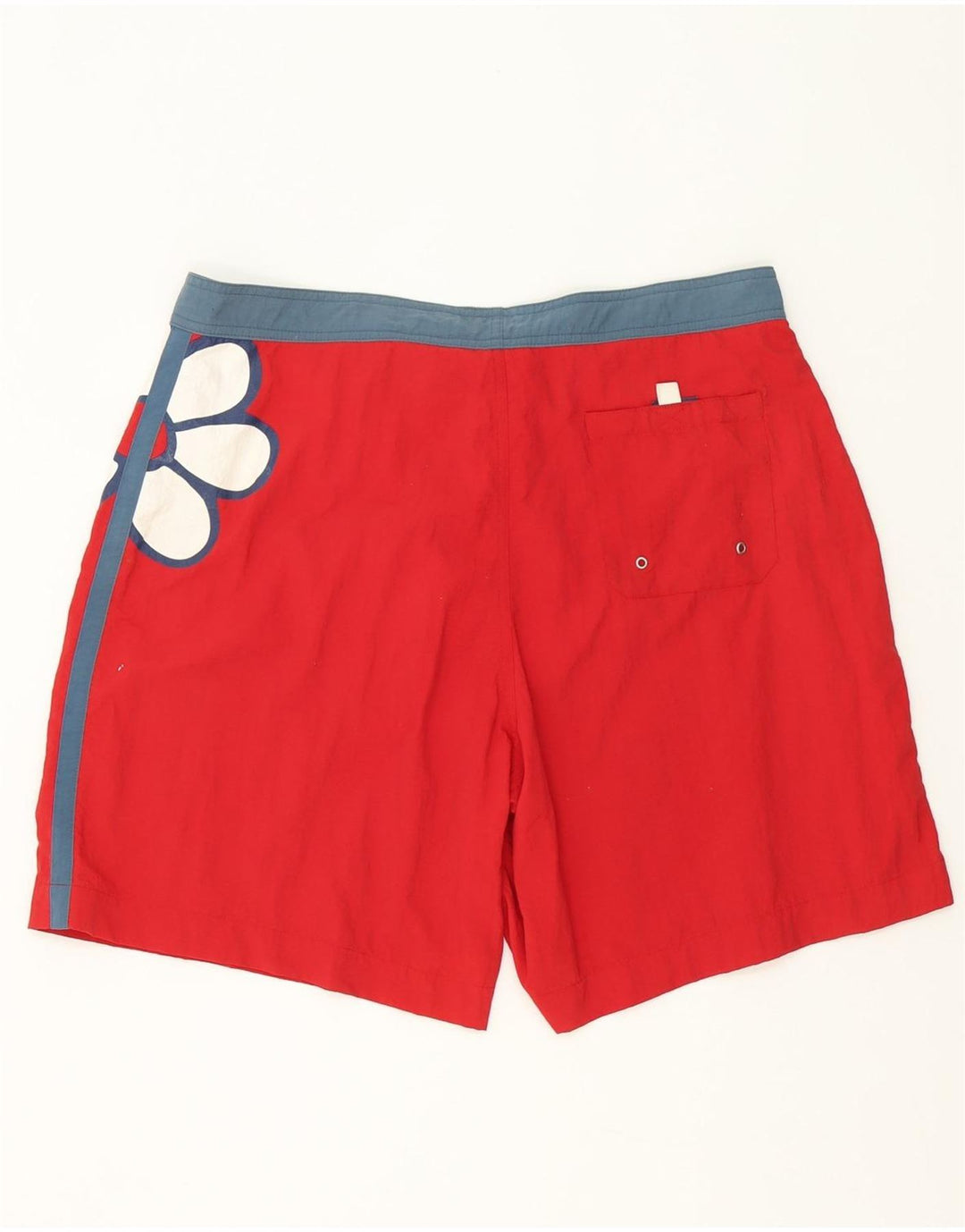 Guru Mens Graphic Natação Shorts Grande Colorblock Vermelho