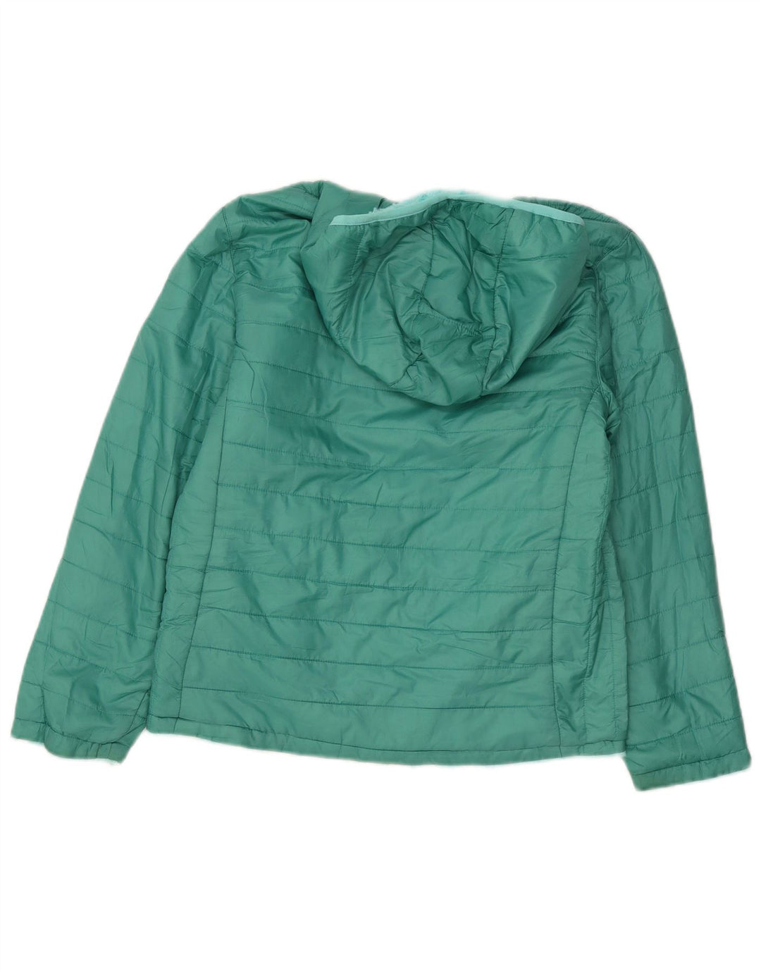 Jaqueta acolchoada com capuz para meninas EDDIE BAUER 13-14 anos grande poliéster verde