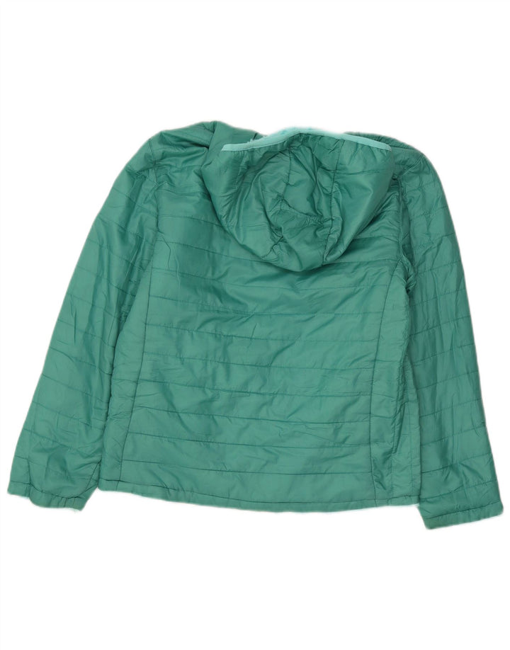 Jaqueta acolchoada com capuz para meninas EDDIE BAUER 13-14 anos grande poliéster verde