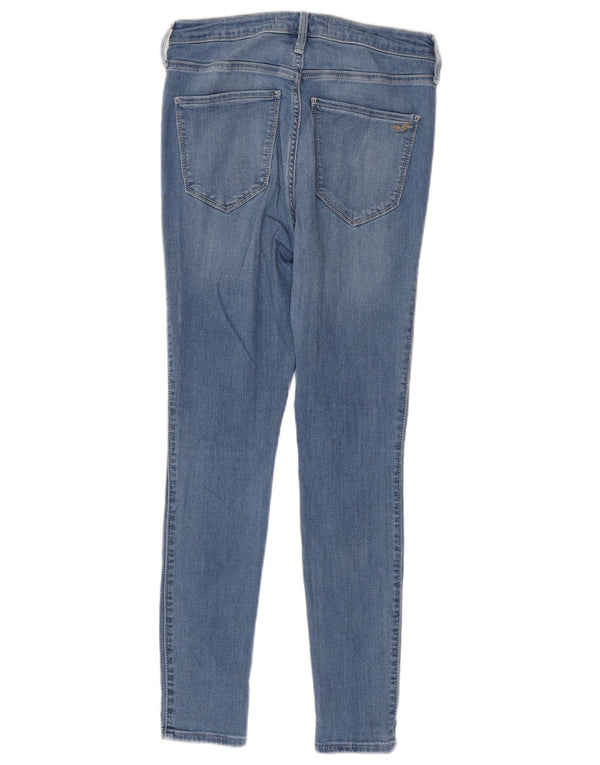 Calça jeans skinny feminina Hollister cintura alta W30 L28 algodão azul