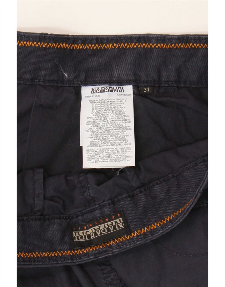 Napapijri Mens Chino Shorts W31 Médio Algodão Azul Marinho