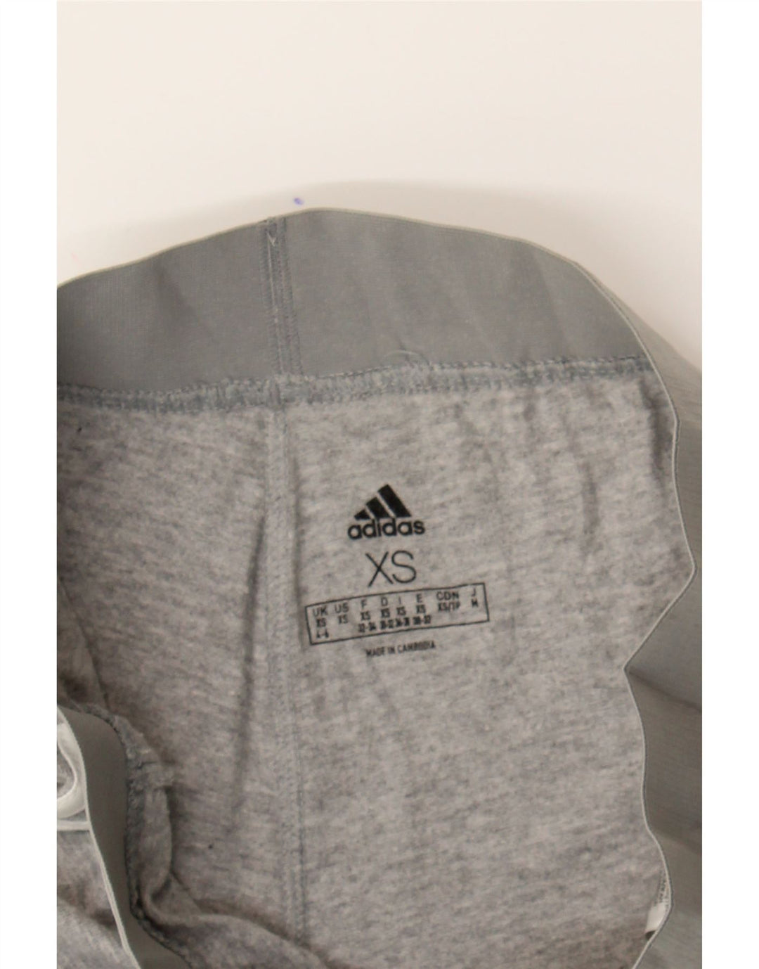 ADIDAS Womens Leggings UK 4/6 XS Grey Cotton Vintage Adidas and Second-Hand Adidas from Messina Hembry 