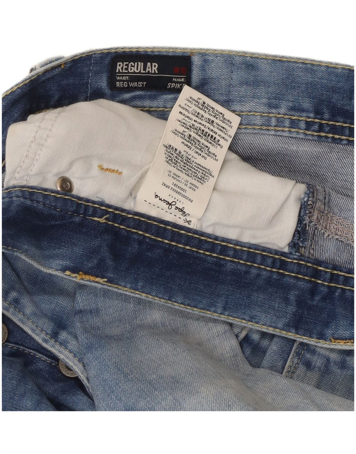 PEPE Jeans feminino jeans reto W33 L32 azul algodão