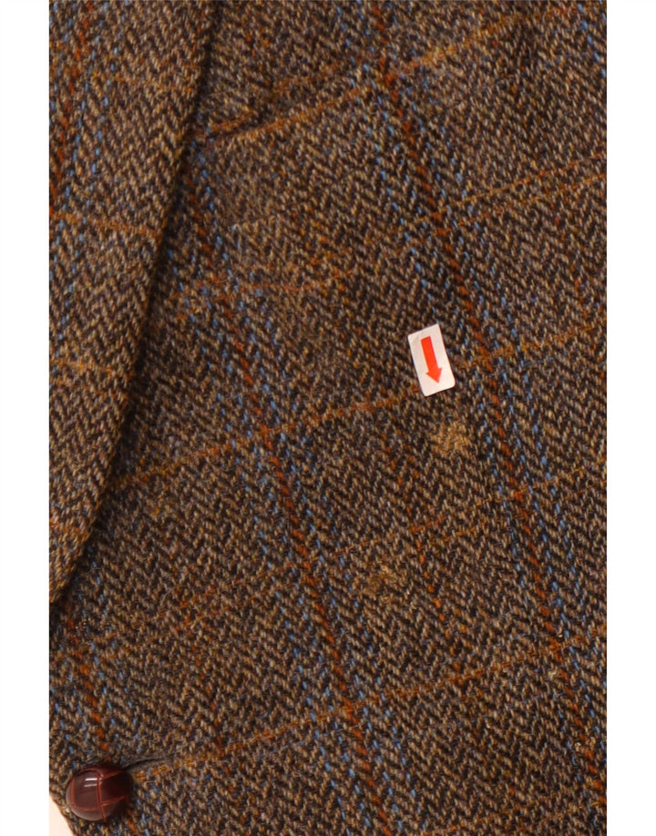 Walker and Hawkes Jaqueta masculina Harris Tweed Blazer IT 46 3XL marrom