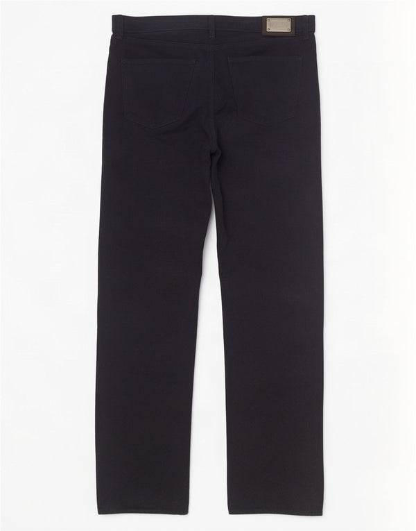 Calça casual reta masculina Hugo Boss W34 L34 algodão azul marinho