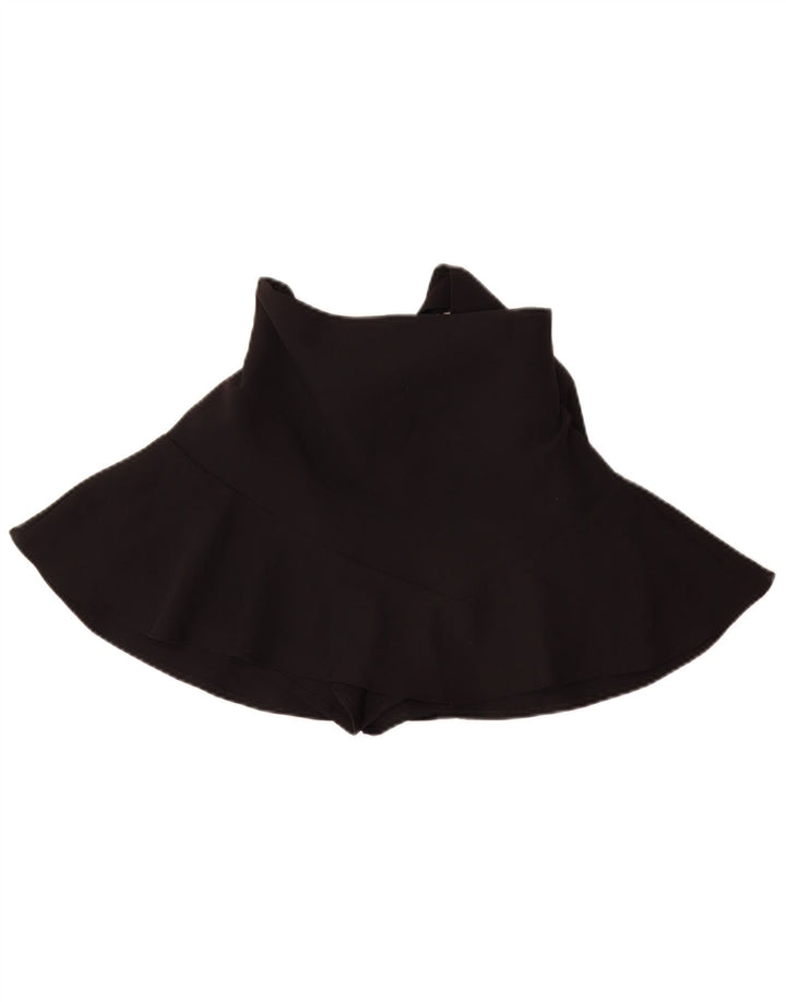 Mini saia feminina Zara pequena W26 algodão preto