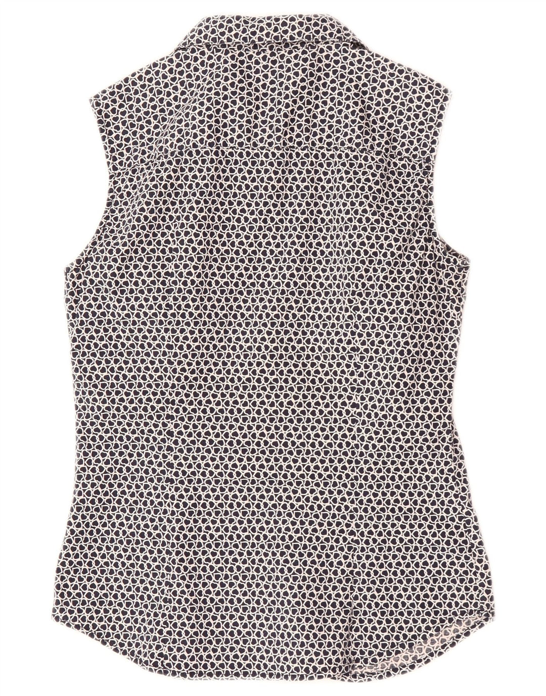 Blusa feminina sem mangas Les Copains IT 42 médio azul marinho coração