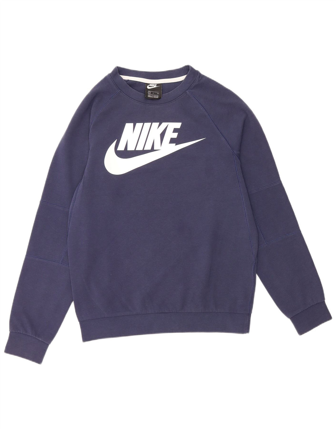 NIKE Mens Graphic Moletom Jumper Pequeno Azul Marinho Algodão