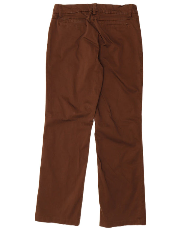 Calça feminina Lee com ajuste curvilíneo reto casual US 14 XL W34 L33 algodão marrom