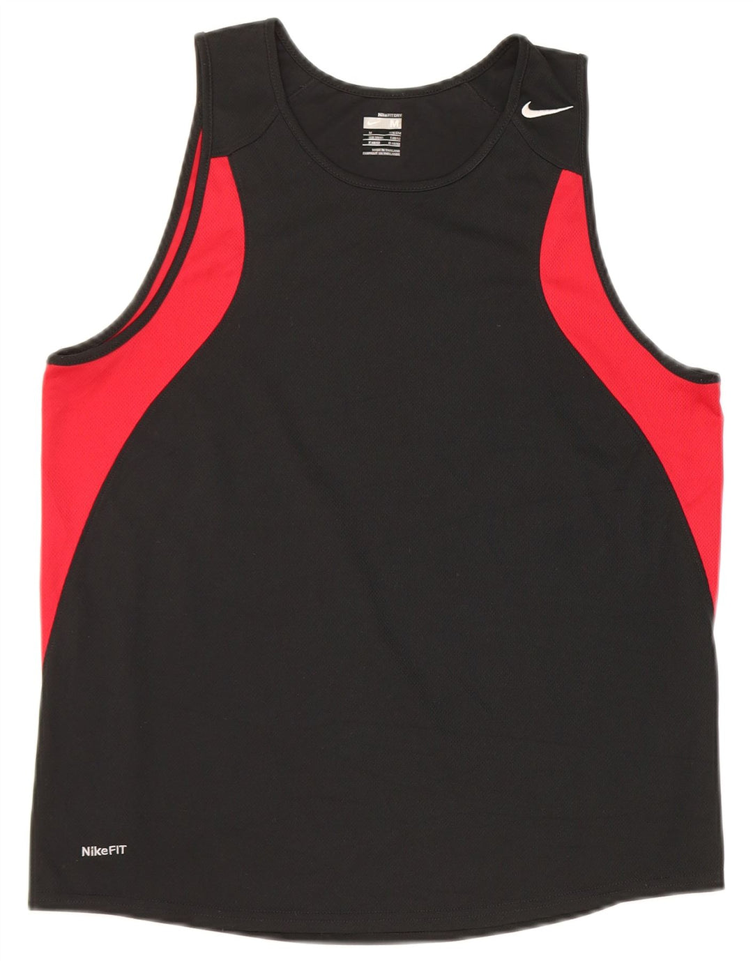 Nike masculino colete top médio preto colorblock