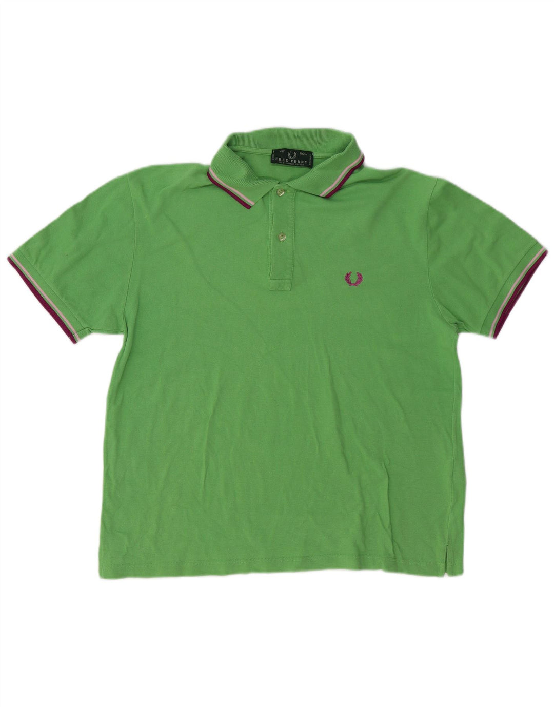 Camisa pólo masculina FRED PERRY algodão verde médio