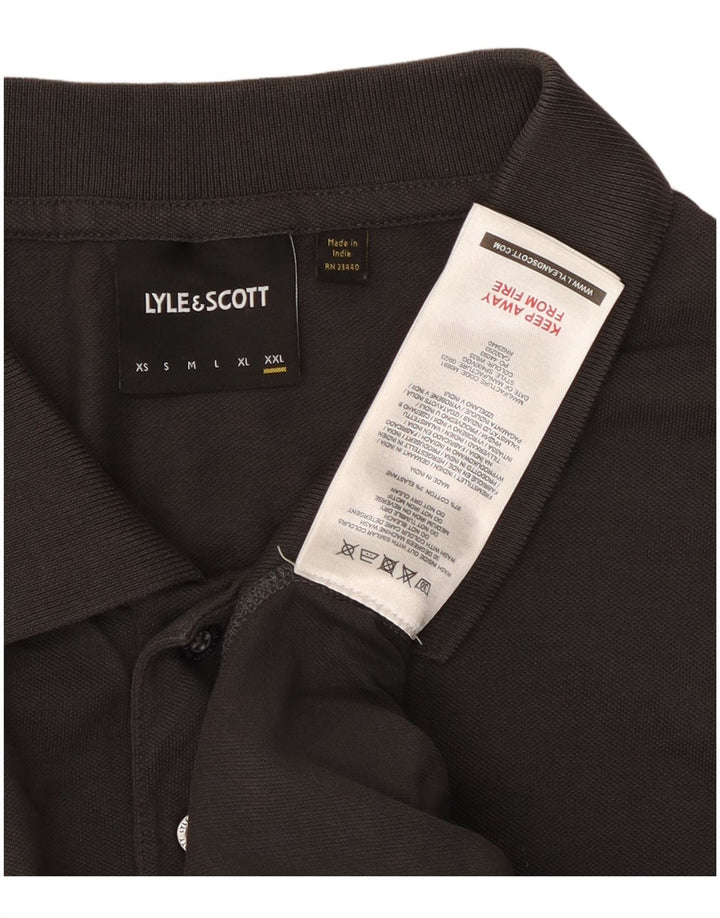 Camisa polo masculina Lyle & Scott 2XL algodão cinza