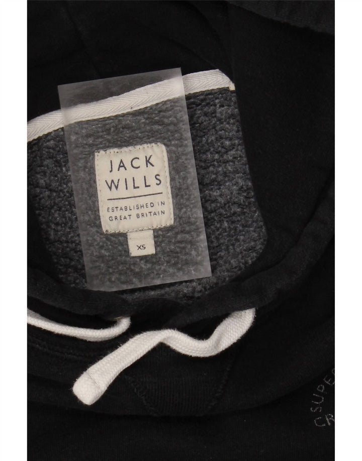 Jumper com capuz masculino JACK WILLS XS de algodão preto