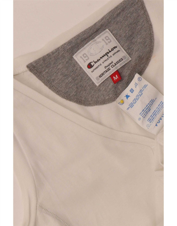 Colete feminino Champion Heritage Classics UK 12 algodão branco médio