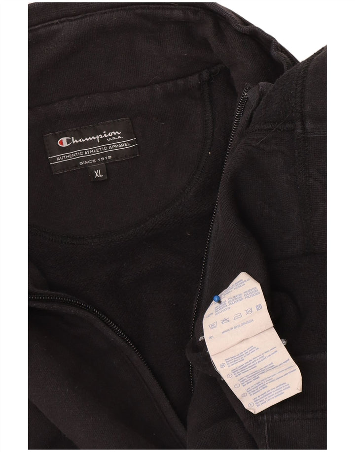 Champion Mens Treino Top Jaqueta XL Algodão Preto