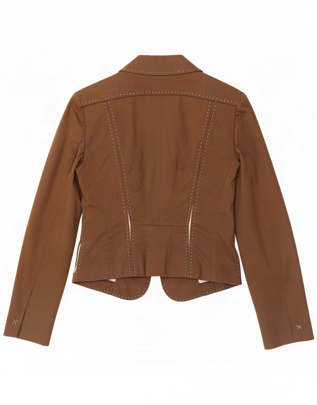 Jaqueta Blazer Feminina Sportmax Reino Unido 12 Algodão Marrom Médio