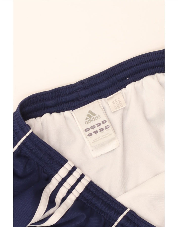 Shorts esportivos masculinos Adidas grandes poliéster azul marinho