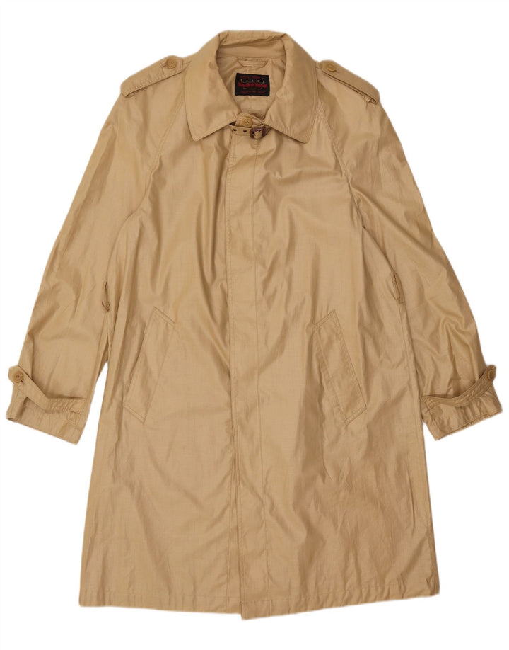 Trench Coat feminino VINTAGE UK 14 algodão bege médio