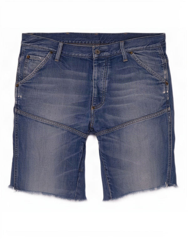 Shorts jeans masculino Betty Barclay W34 grande algodão azul