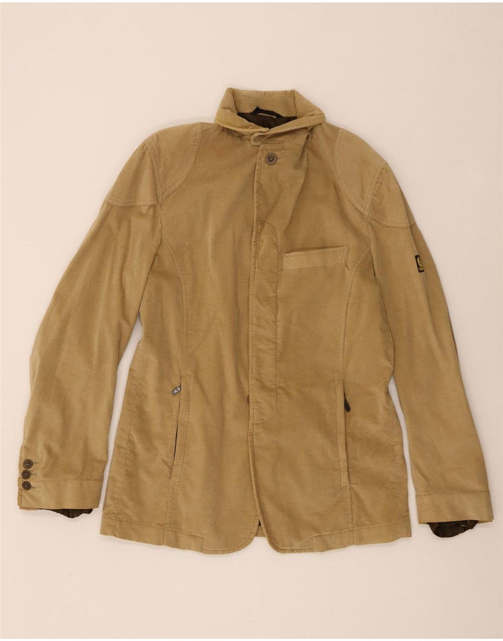Belstaff Mens Blazer Jacket UK 36 Pequeno Algodão Bege