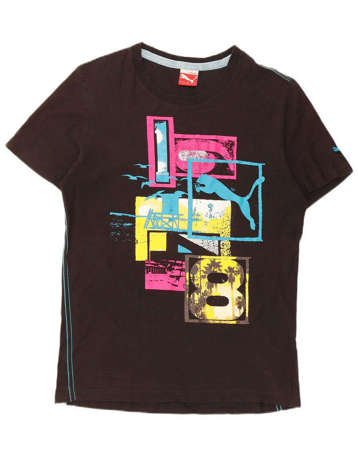 Puma Camiseta Masculina Graphic Top Pequeno Preto