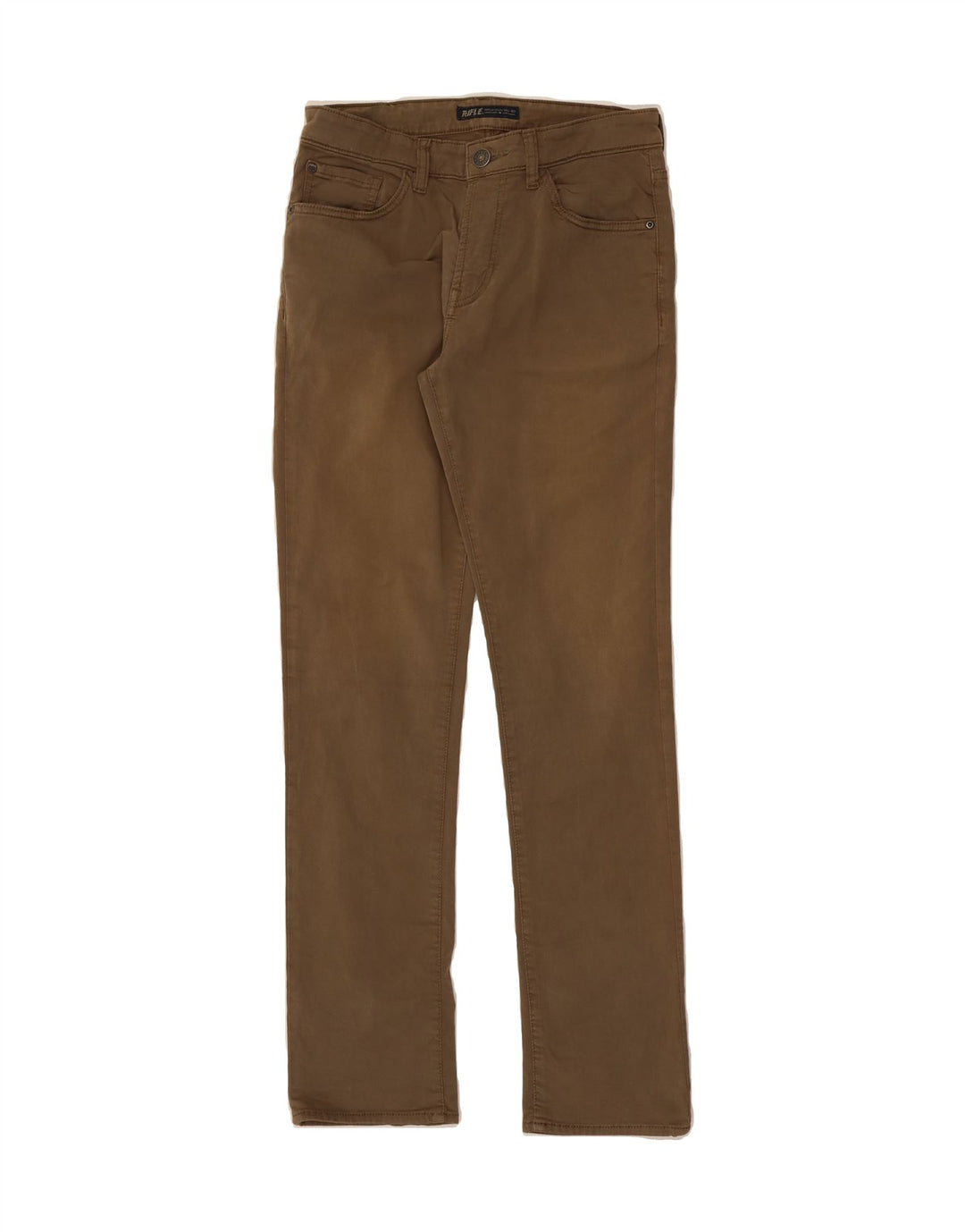 RIFLE Mens Slim Casual Trousers W31 L33 Brown Cotton Vintage Rifle and Second-Hand Rifle from Messina Hembry 