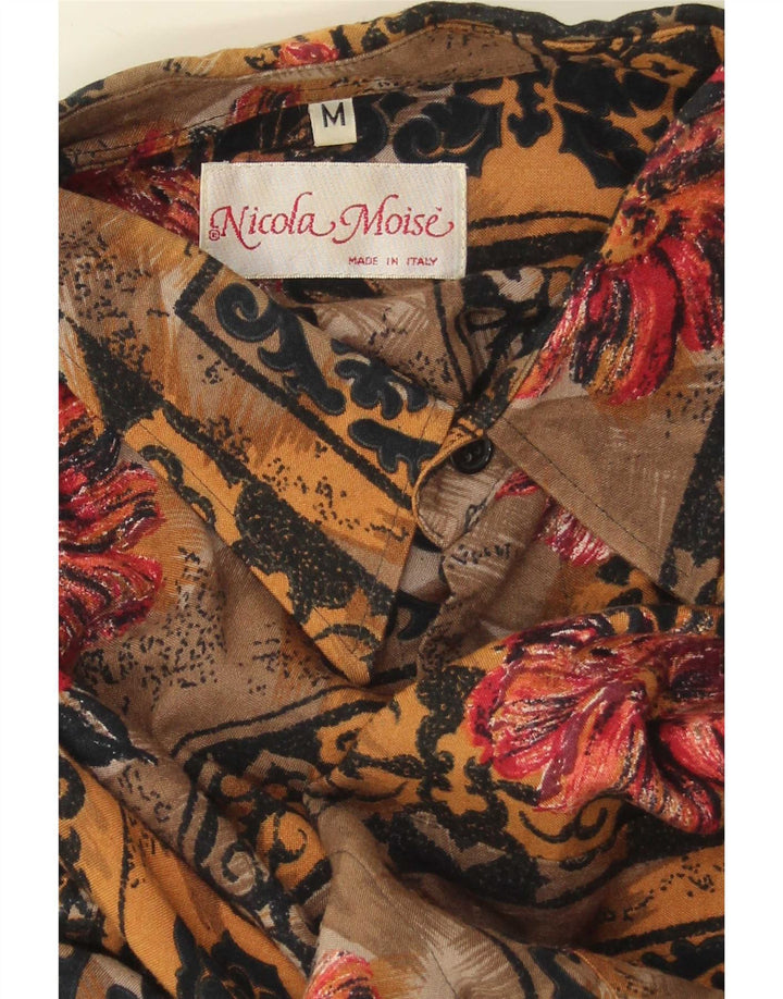 Camisa masculina vintage média patchwork multicolorida