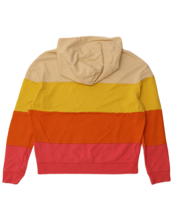 TOMMY HILFIGER Womens Hoodie Jumper UK 10 Small Multicoloured Colourblock