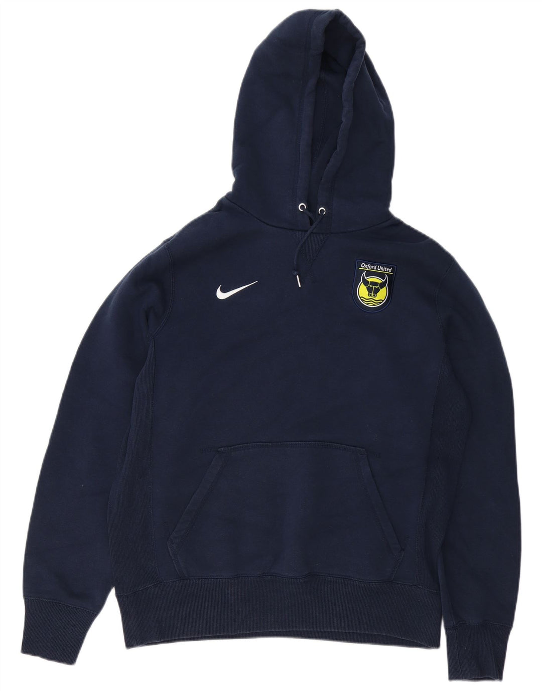 Nike Mens Hoodie Jumper Médio Azul Marinho Algodão