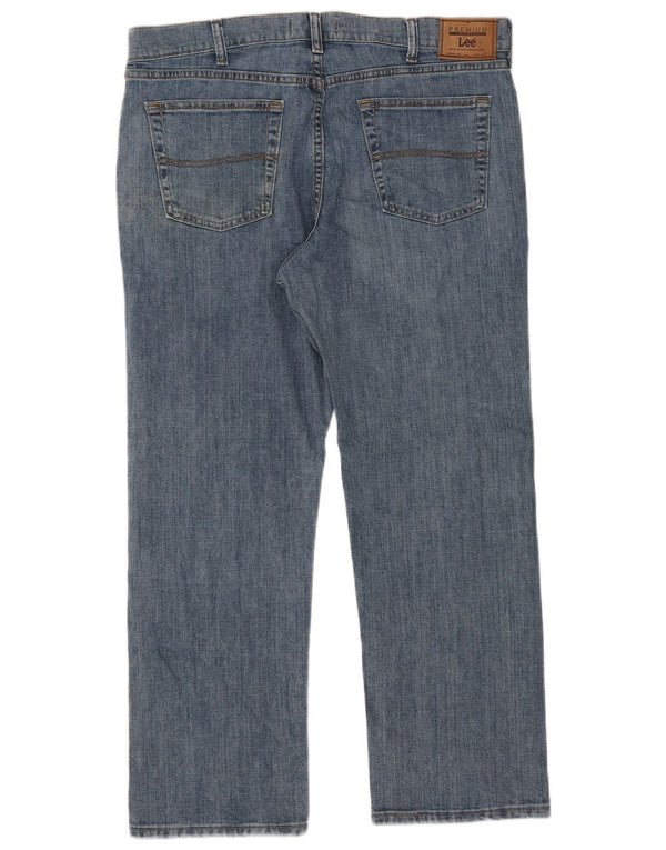 Lee Mens Straight Jeans W38 L29 Azul Algodão