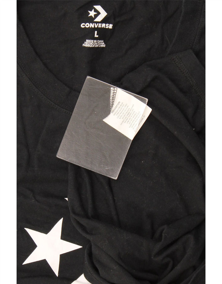 Converse Mens Graphic Vest Top Grande Algodão Preto