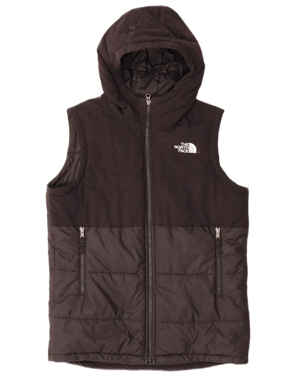 Colete acolchoado com capuz para meninos THE NORTH FACE 14-15 anos XL preto poliéster