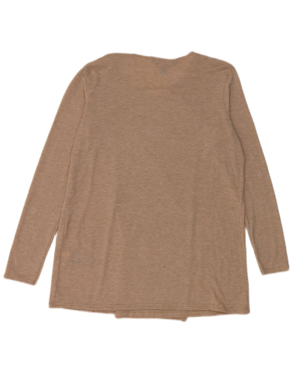 Cardigan feminino Lipsy UK 14 grande viscose bege