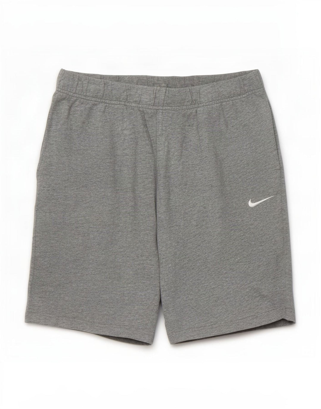 Shorts esportivos masculinos Nike médio cinza manchado de algodão