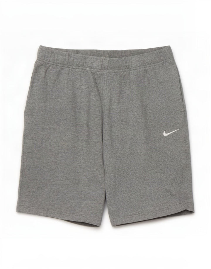 Shorts esportivos masculinos Nike médio cinza manchado de algodão