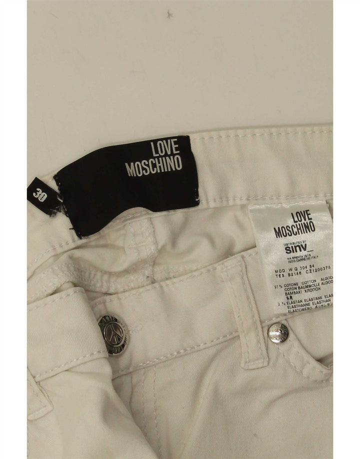 Moschino Jeans Slim Feminino W30 L29 Algodão Branco