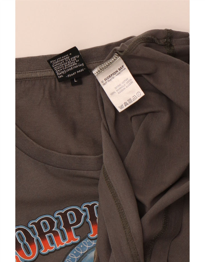 Camiseta gráfica masculina SCORPION BAY grande algodão cinza