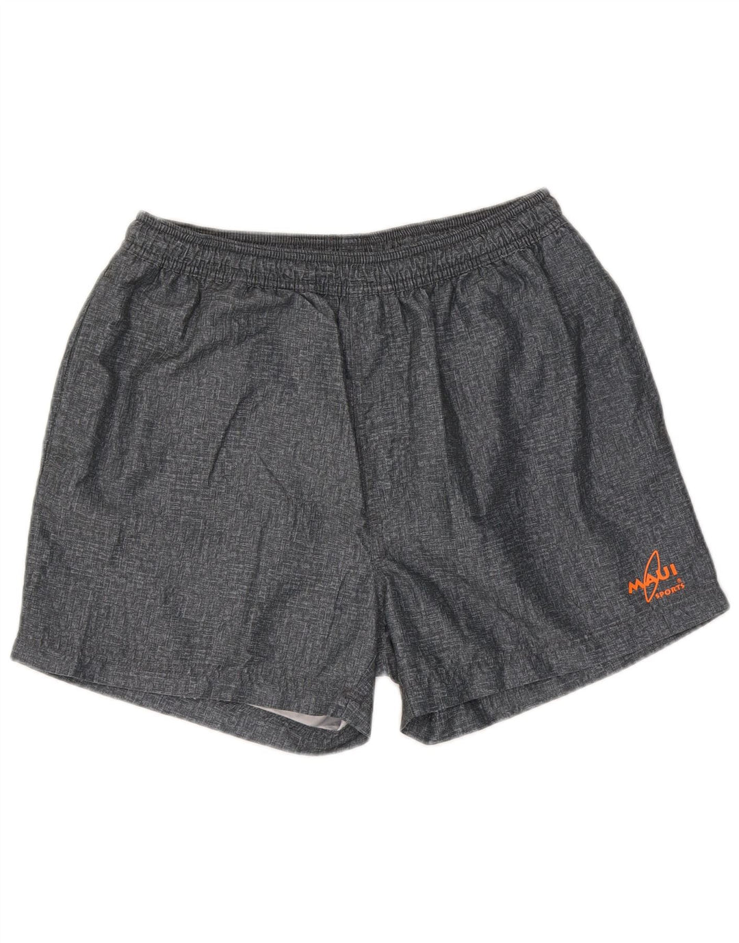 Shorts esportivos masculinos vintage grande poliéster cinza