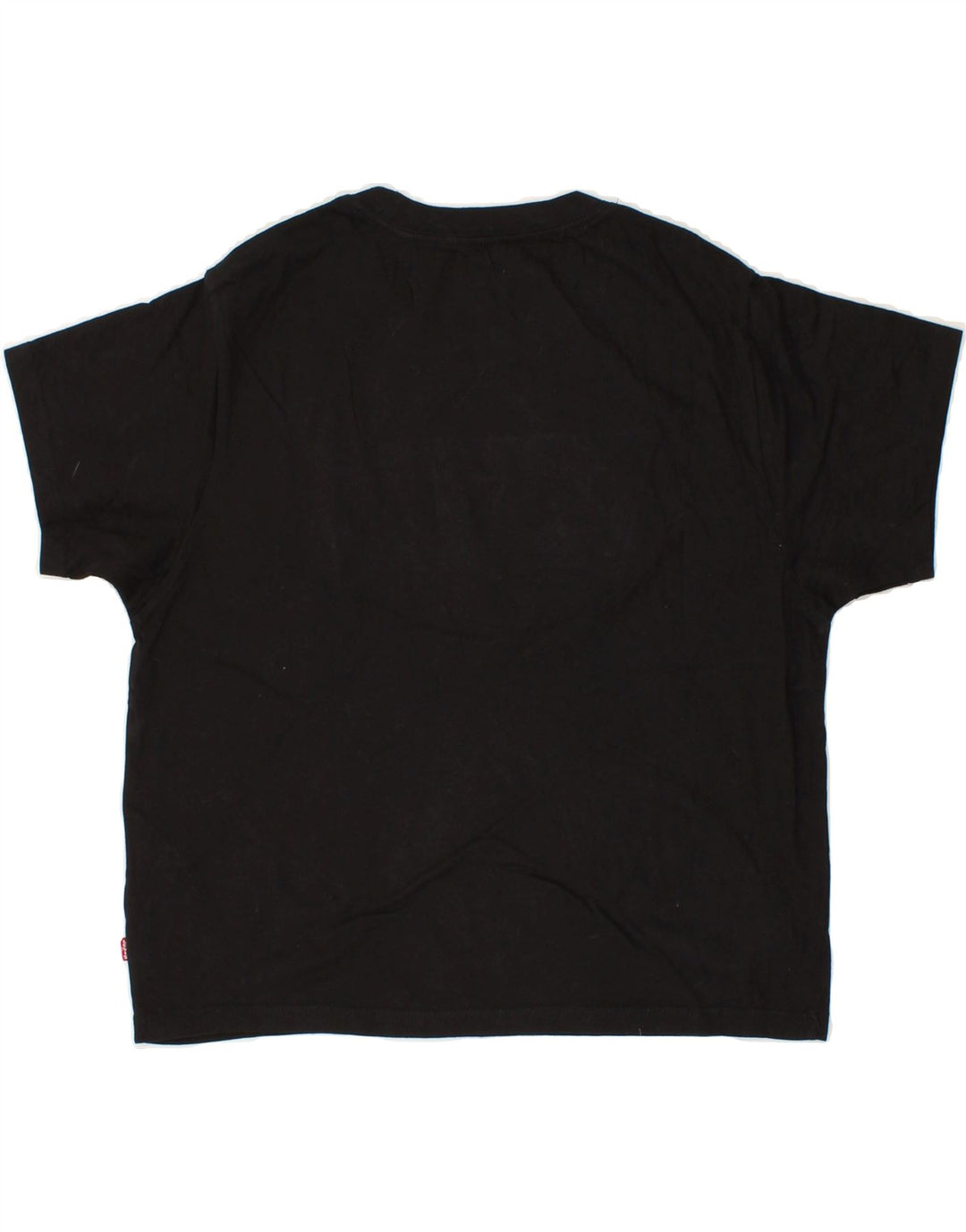 LEVI'S Womens Crop Oversized Graphic T-Shirt Top UK 6 XS Black Cotton Vintage Levi's and Second-Hand Levi's from Messina Hembry 