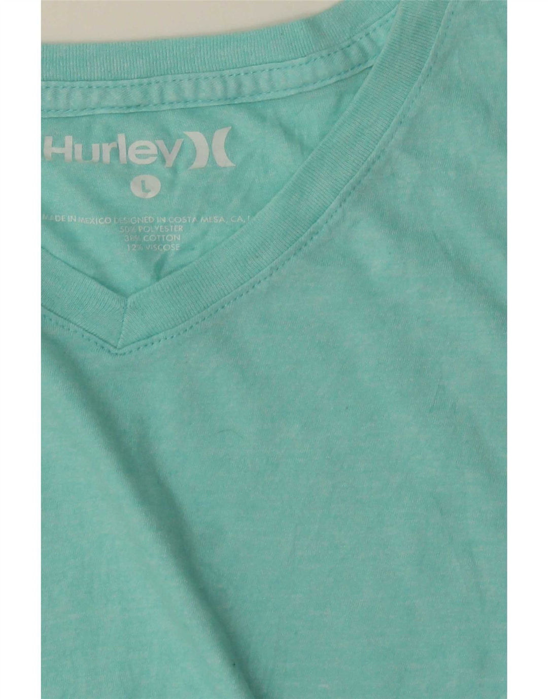 Camiseta masculina Hurley grande poliéster turquesa