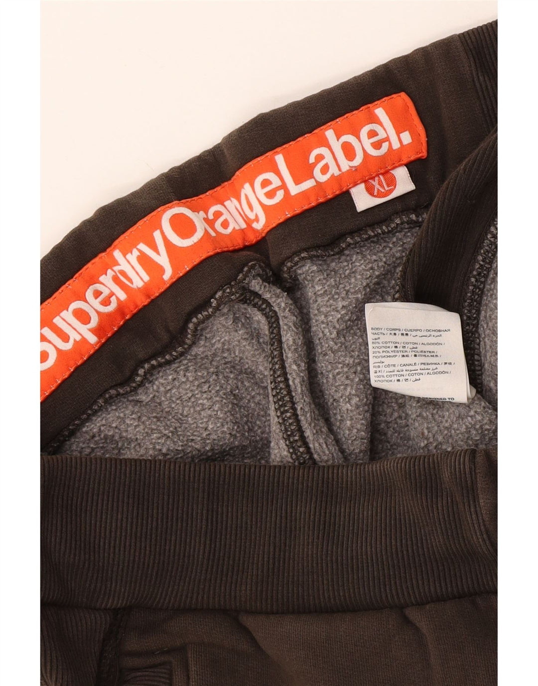 Shorts esportivos masculinos Superdry XL algodão marrom