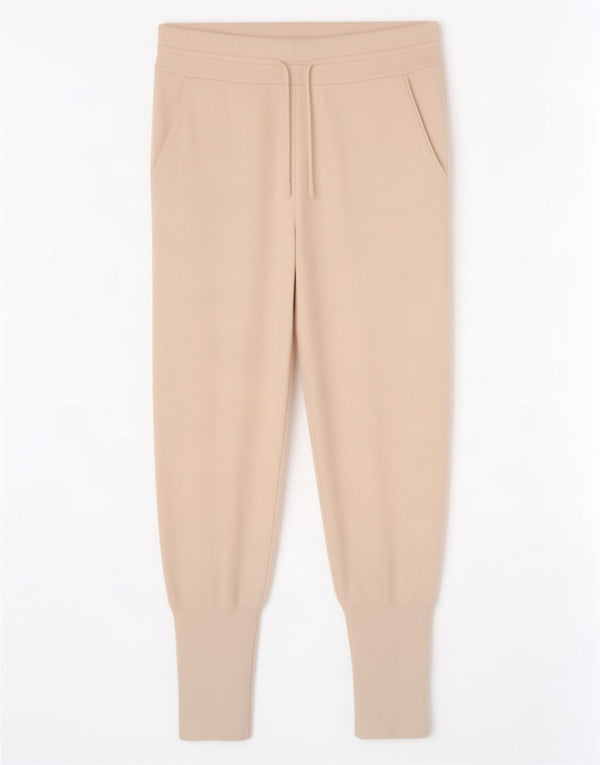 Calça de treino feminina Zara Joggers UK 12 Médio Off White