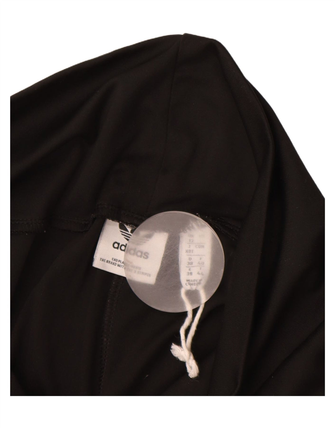 ADIDAS Womens Graphic Leggings UK 12 Médio Preto Poliéster