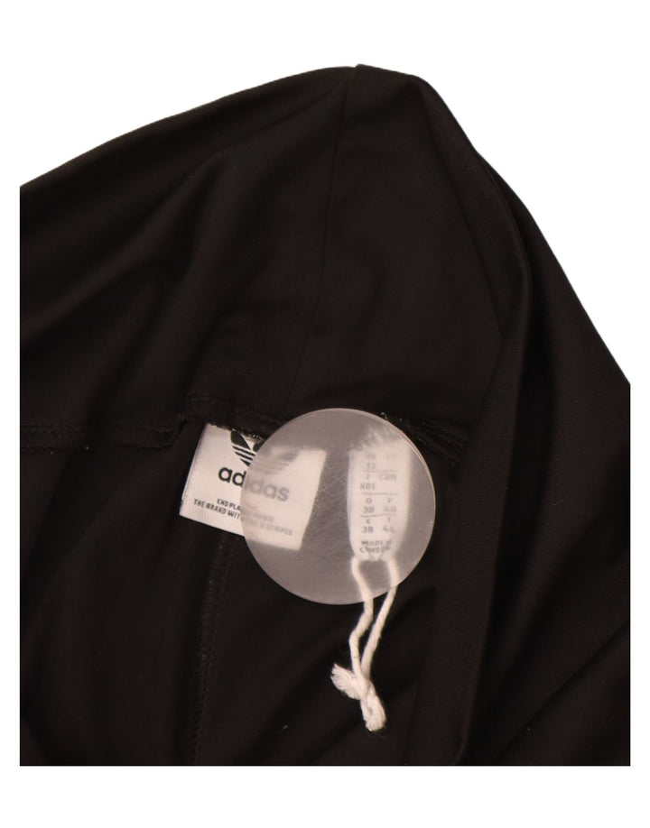 ADIDAS Womens Graphic Leggings UK 12 Médio Preto Poliéster